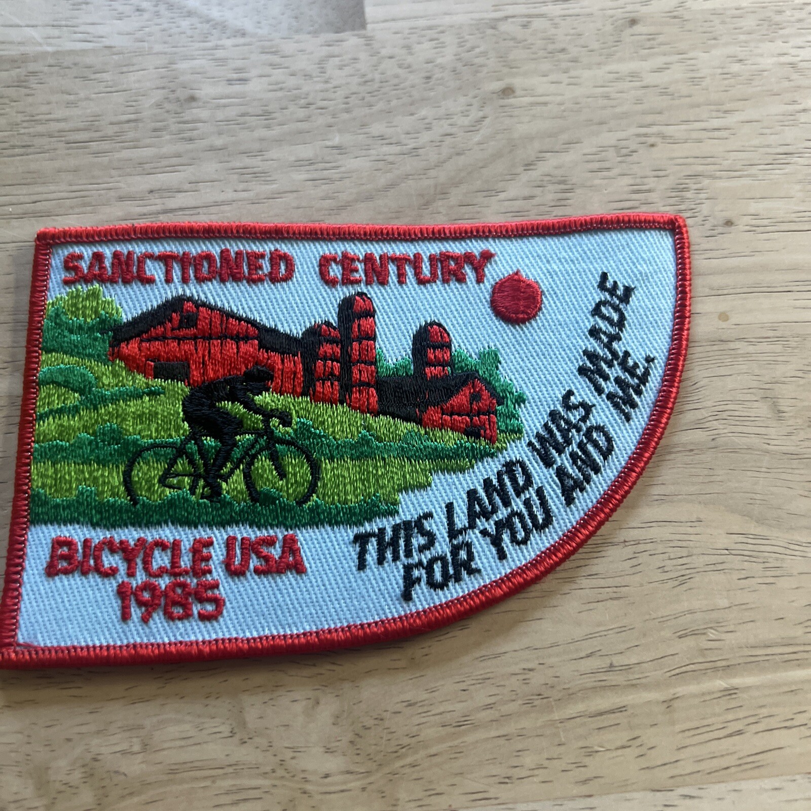 Vintage Sanctioned Century Bicycle Usa This Land Was Made For You And Me Patch