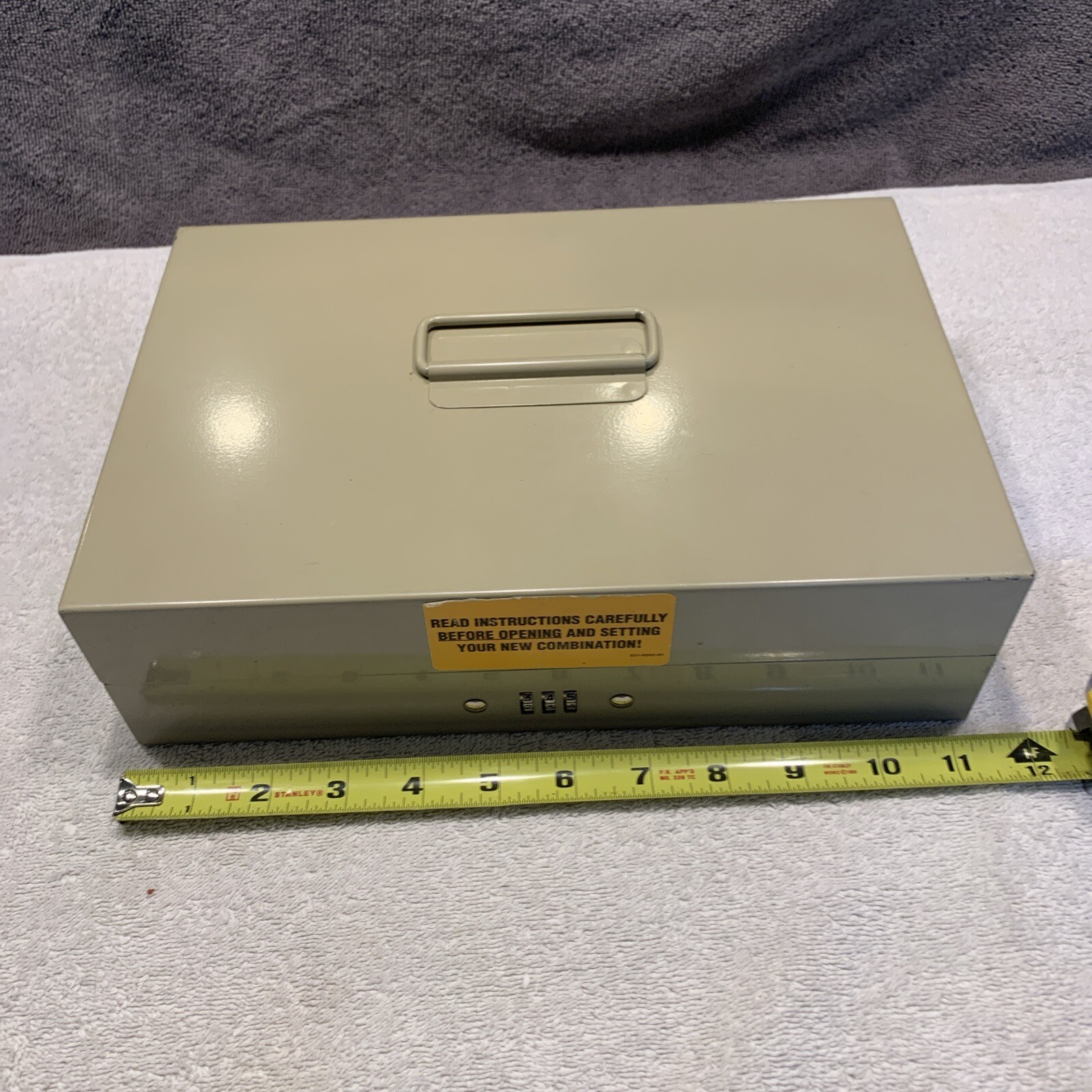 Portable Cashier Strong Box MMF Industries Combination Lock With Instructions