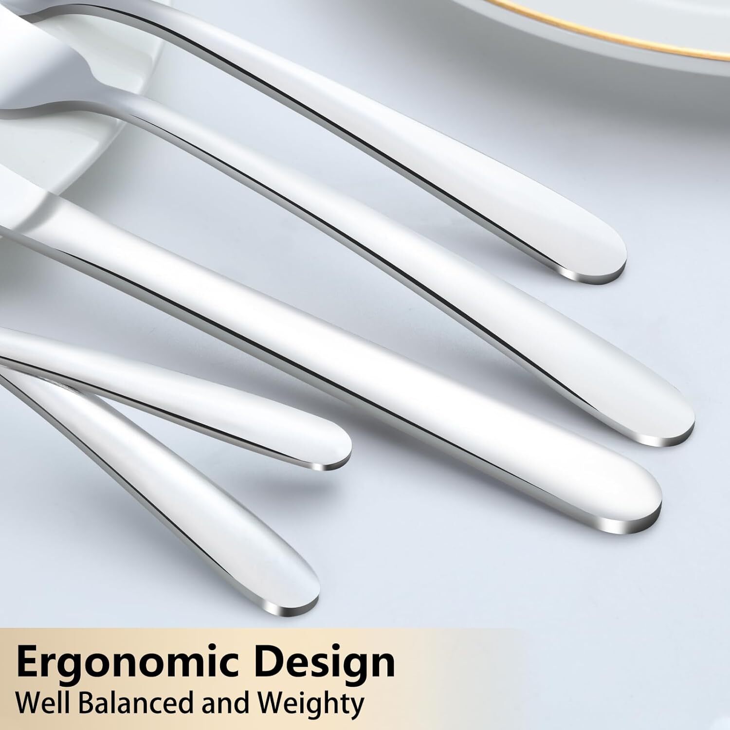 60-Pcs Silverware Set Service for 12 Premium Stainless Steel Flatware Set Inc