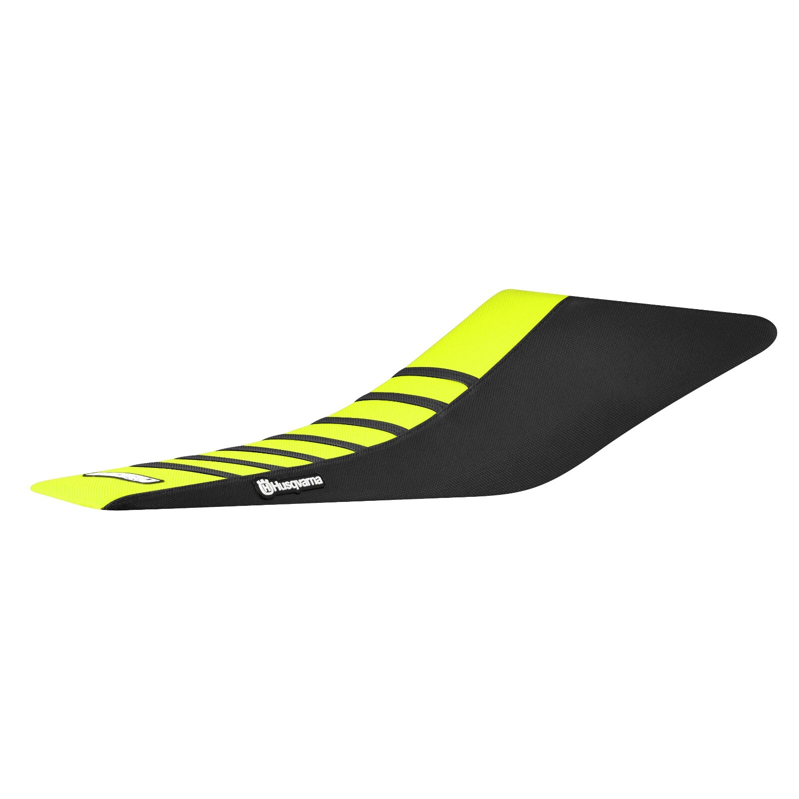 Husqvarna 701 SM gripper seat cover  BLACK /NEON YELLOW/ BLACK ribs #182 LOGO