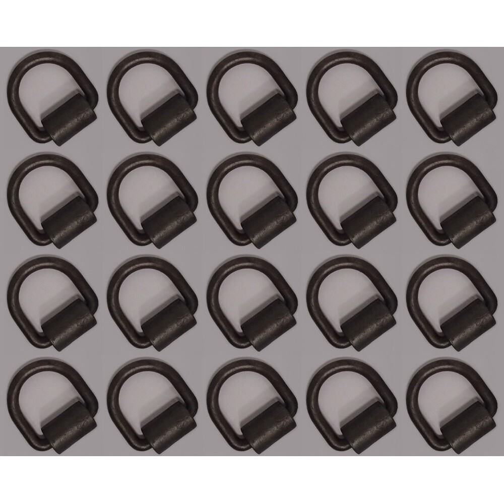 (20 Pack) 1/2" Heavy Duty Weld-On Forged D Rings 10,000 Lbs