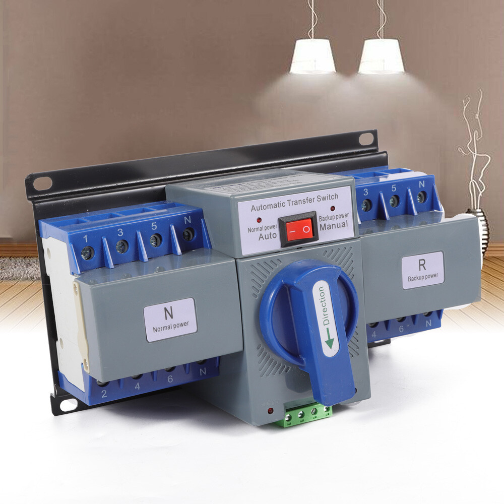 4P 63A Mini Dual Power Automatic Transfer Switch Changeover Self Cast Switch