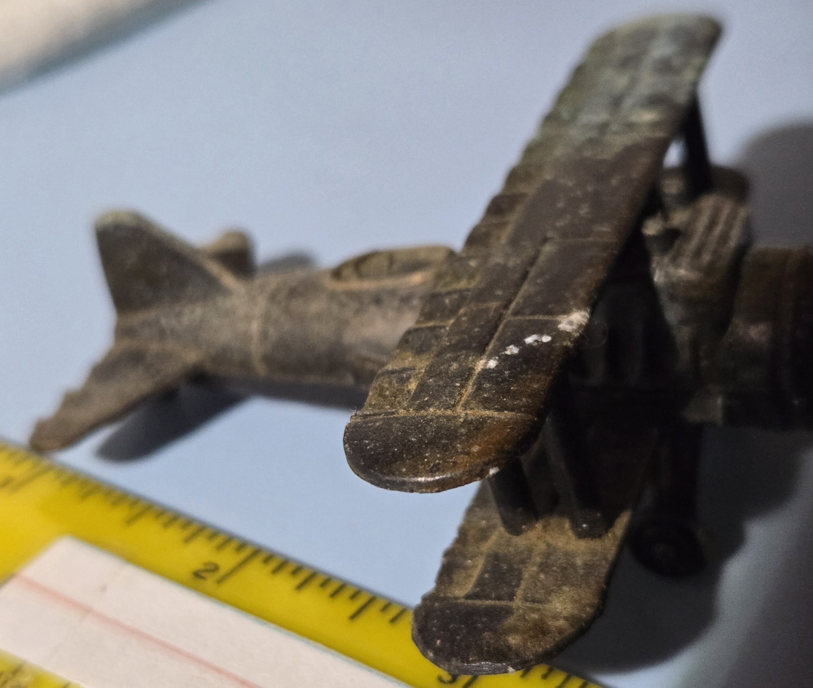 Vintage Die Cast Bi-Plane Pencil Sharpener Made in Hong Kong