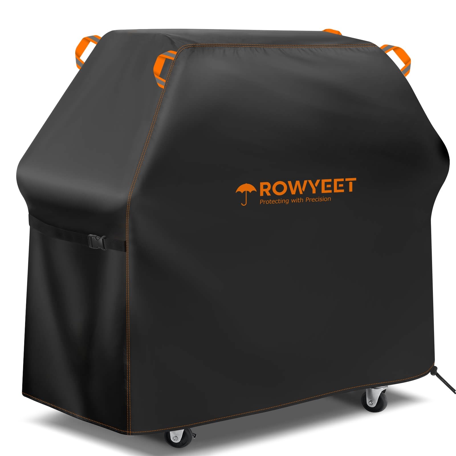 ROWYEET Grill Cover for Outdoor Grill, Universal Fit 53" - 58", 210D Orange