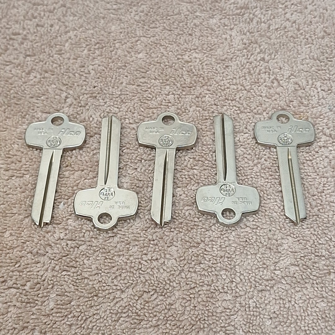 Ilco B1179 1C Key Blanks Lot Of 5. Made In USA. Locksmith NOS