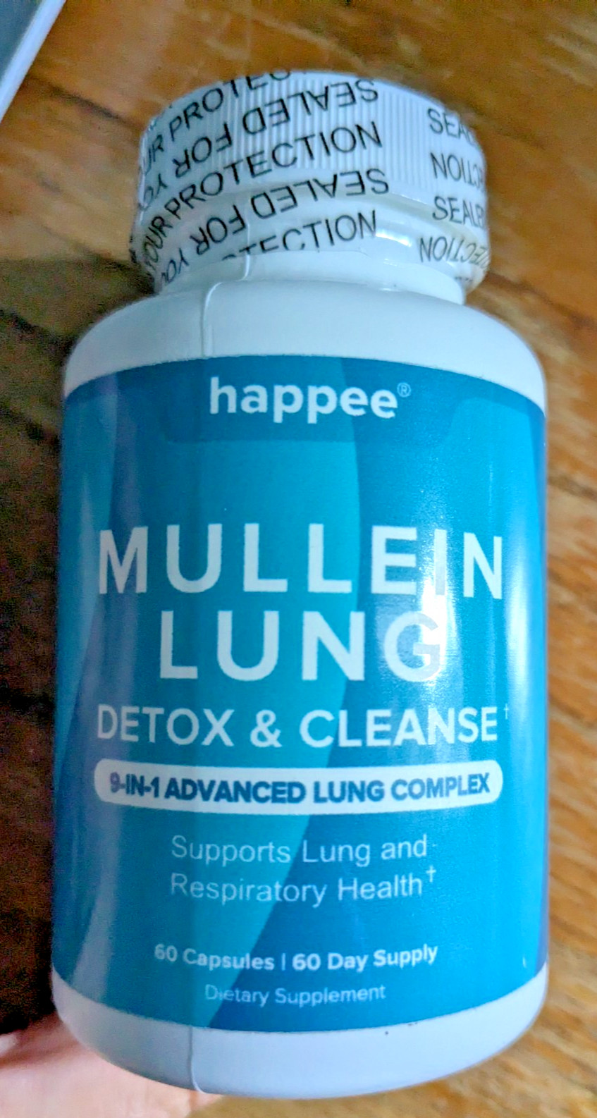 Happee Mullein Lung Detox & Cleanse Lung & Respiratory Health 2 Month Supply