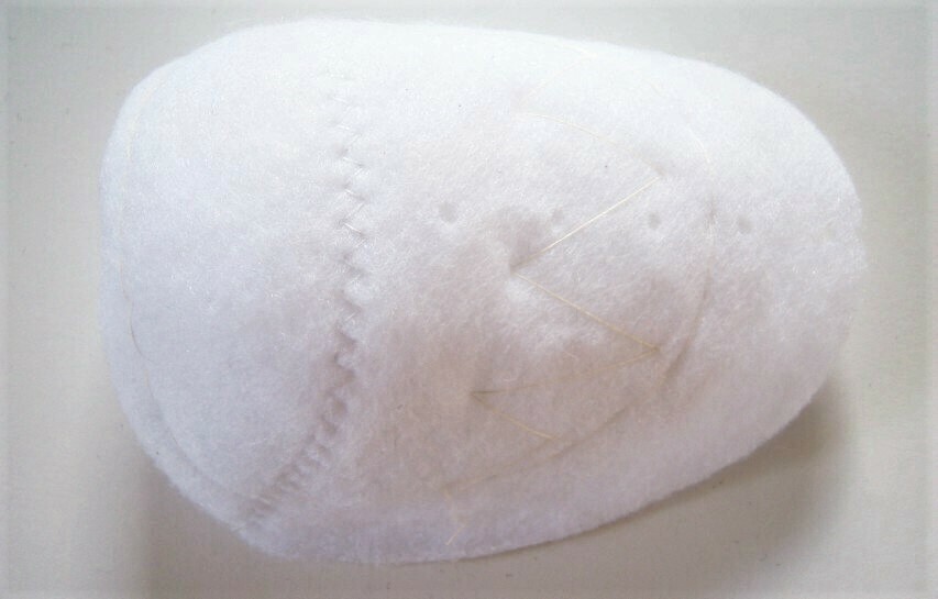 White Raglan 3/4" Shoulder Pad Pair Pellon/Batting/Felt 6" x 5 1/2" SP-4