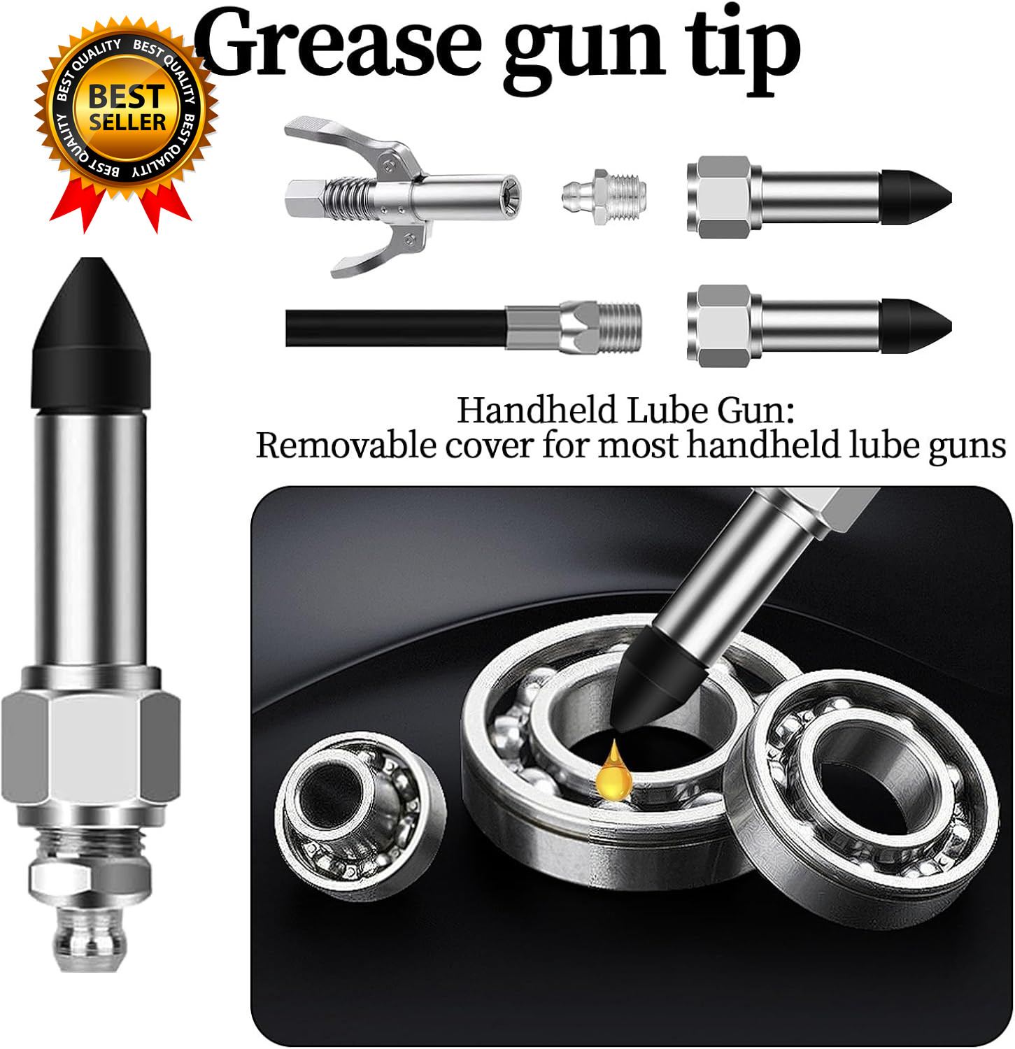 Grease Needle Tip Kit 7 Pcs, 5Pc Grease Needle