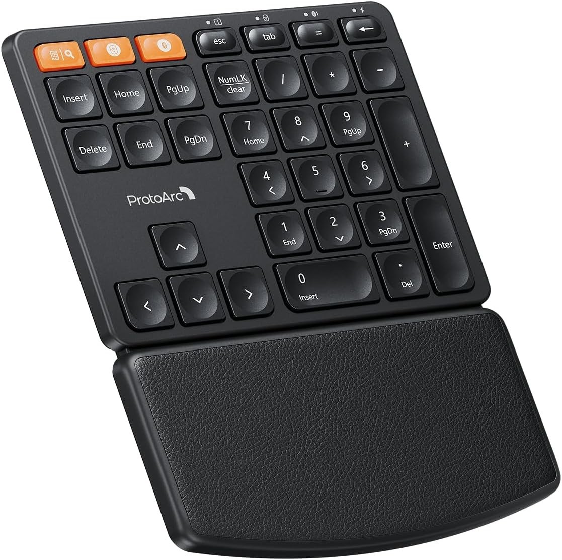 ProtoArc Wireless Number Pad, EK04 N Ergonomic Numeric Keypad with Wrist Rest, B