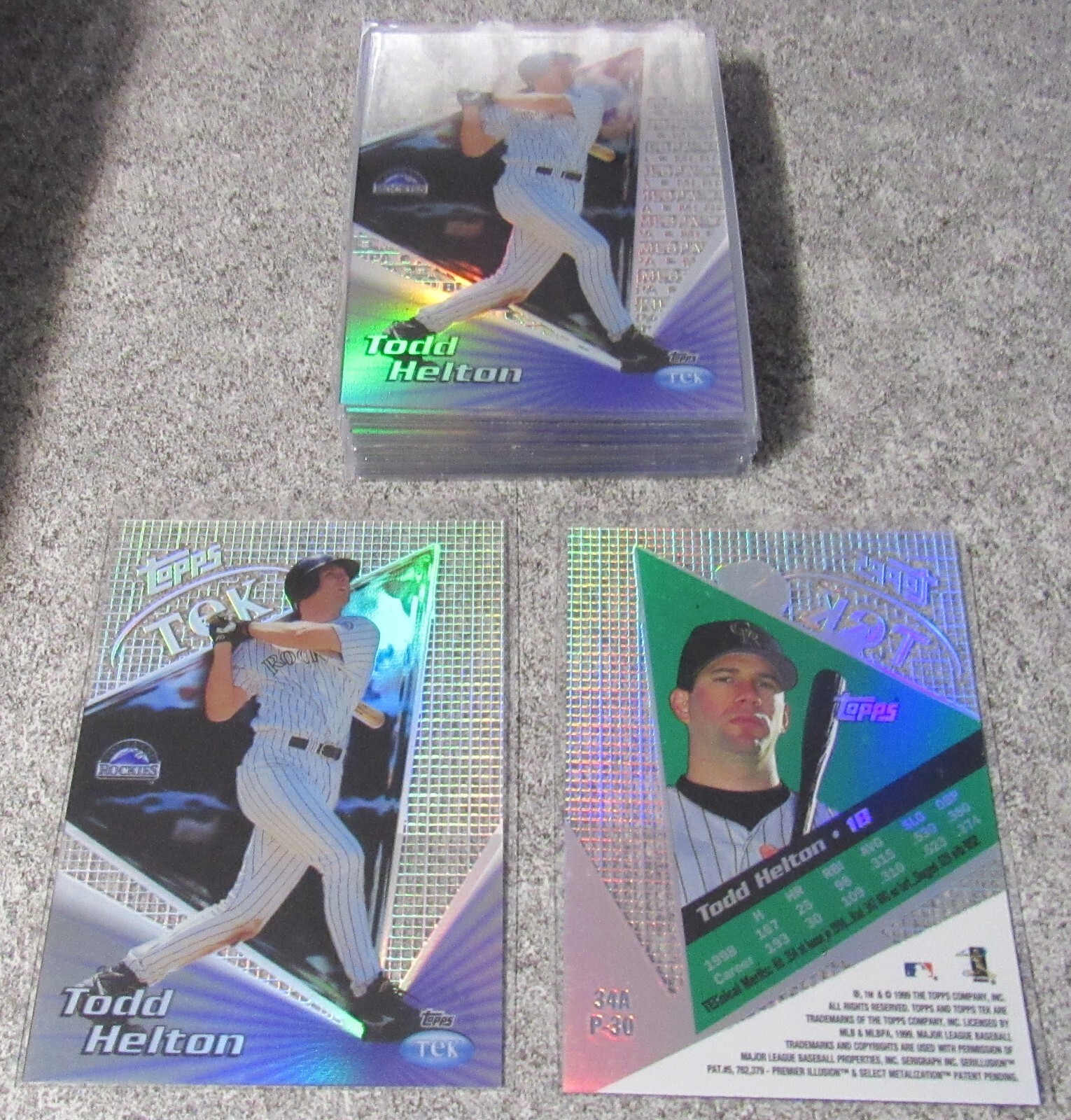 1999 TOPPS TEK TODD HELTON COLORADO ROCKIES 34A YOU PICK FREE SHIPPING
