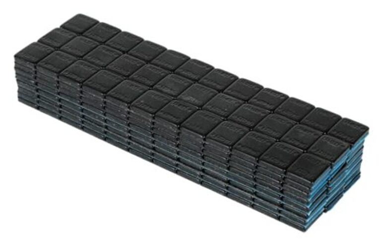 1/4 oz Stick on Black Wheel Weights, Adhesive Back, Easy to Peel, 72oz.