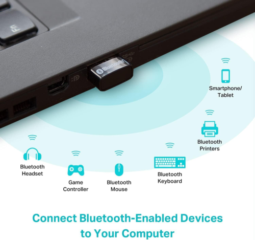 TP-Link USB Bluetooth Adapter for PC, 5 Dongle Receiver, Plug (W/Y)