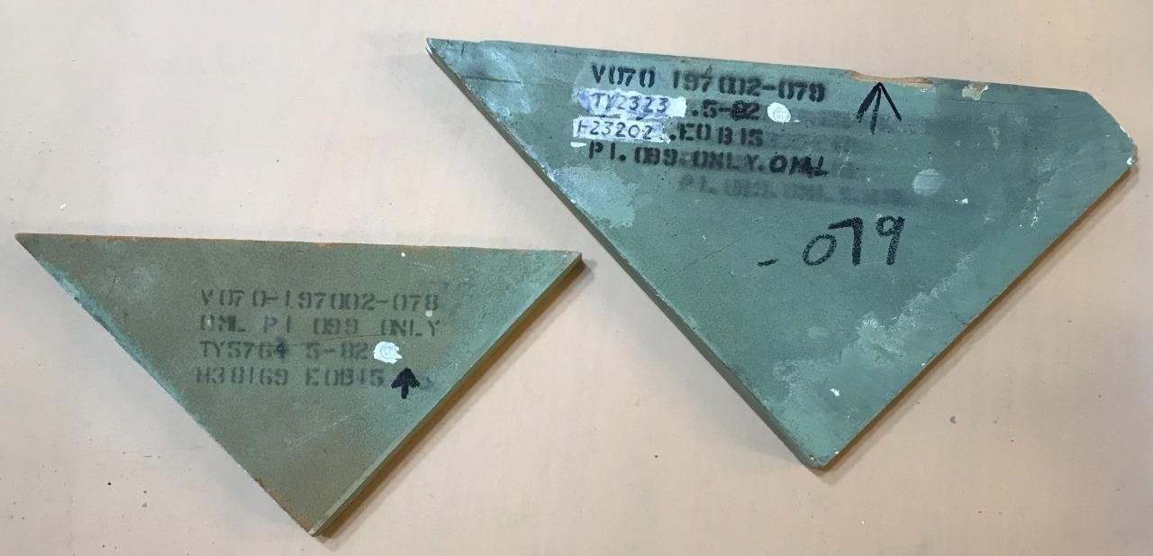 NASA Space Shuttle Fit Check Tile, Challenger 099 Only Unique Upper Elevons