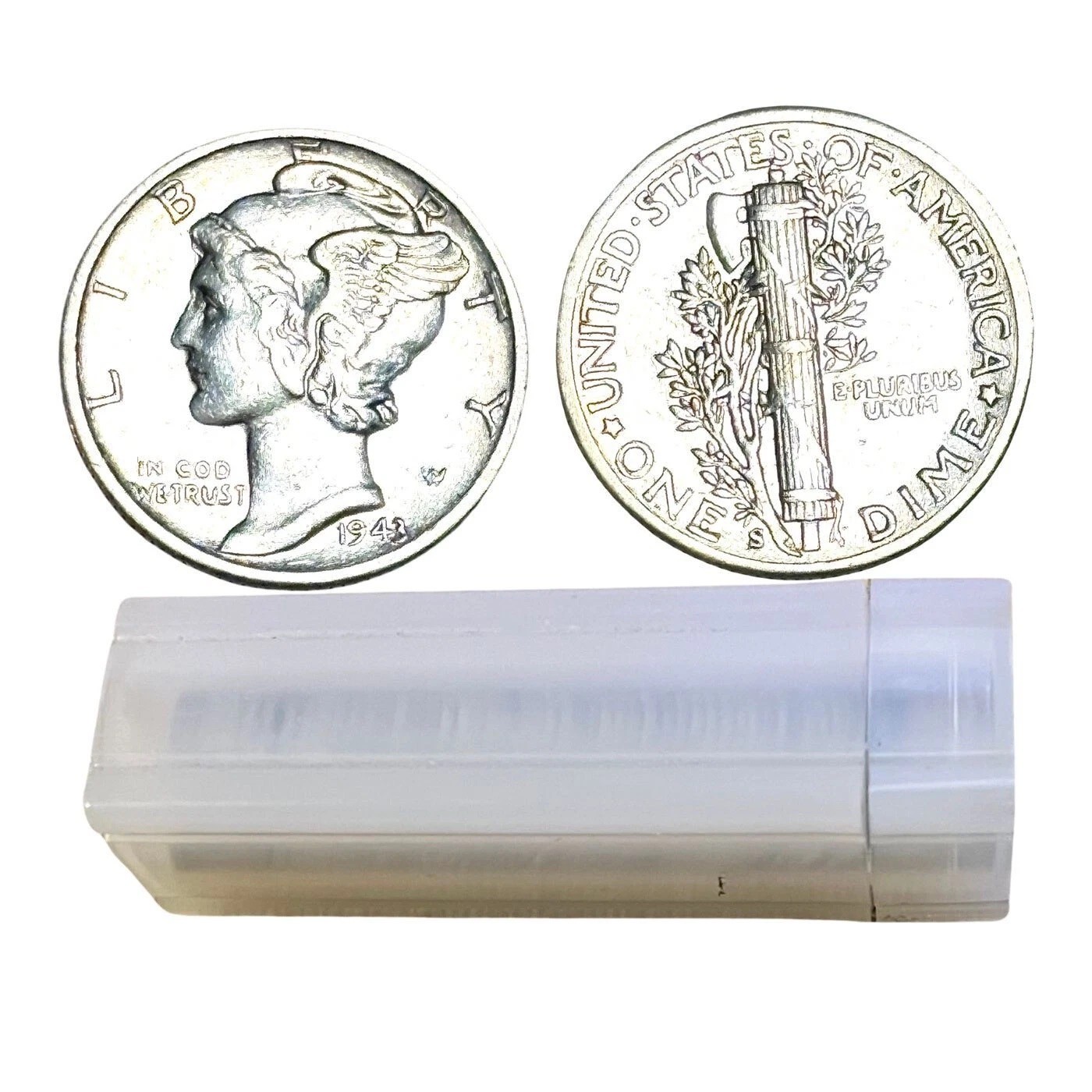 * SUPERB PRICE * Mercury Dime Roll - XF/AU 90% Silver Bullion P D S Colleciton