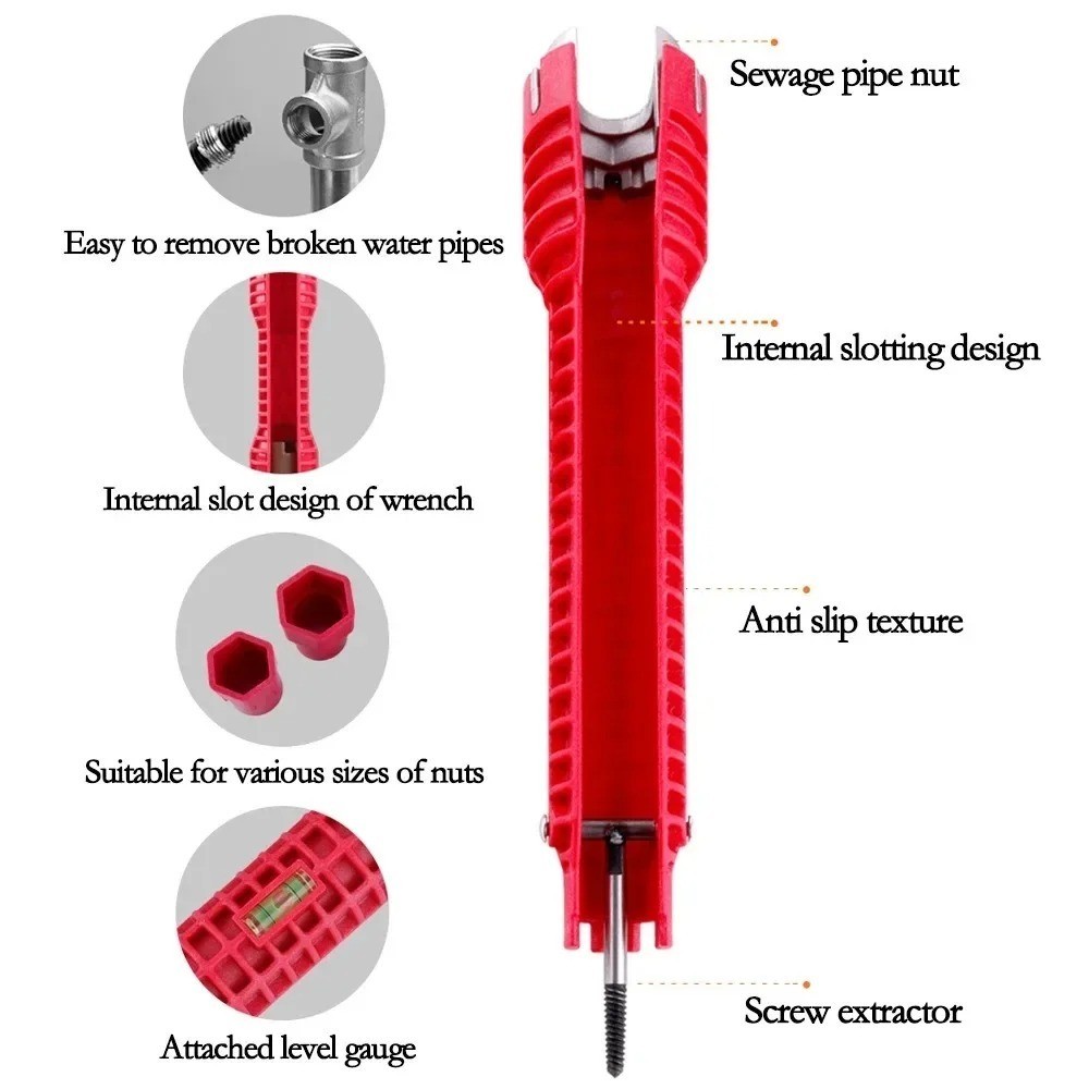 Multi Function Sanitary Wrench Faucet Pipe Sink Installation Tool Set
