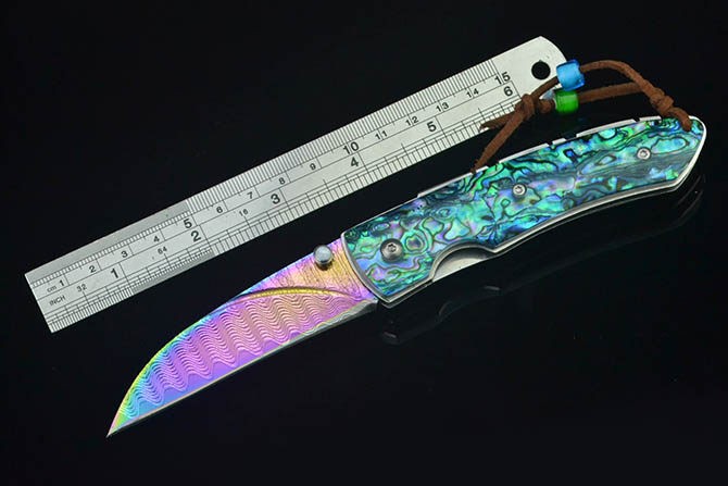 Abalone Shell Knife Handle Acrylic Scale Slabs DIY Making Knives Plate