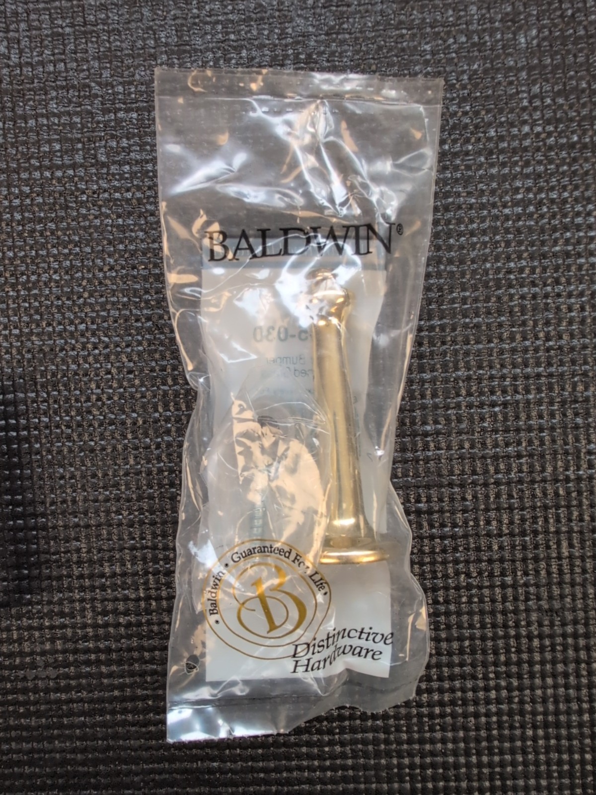 Baldwin Solid Brass 3” Baseboard Mounted Rigid Door Stop Bumper 4045-030 NOS