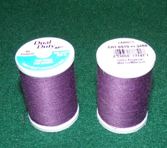 Dual Duty All Purpose Polyester Thread, 250 yards, Mulberry Wine (3480)