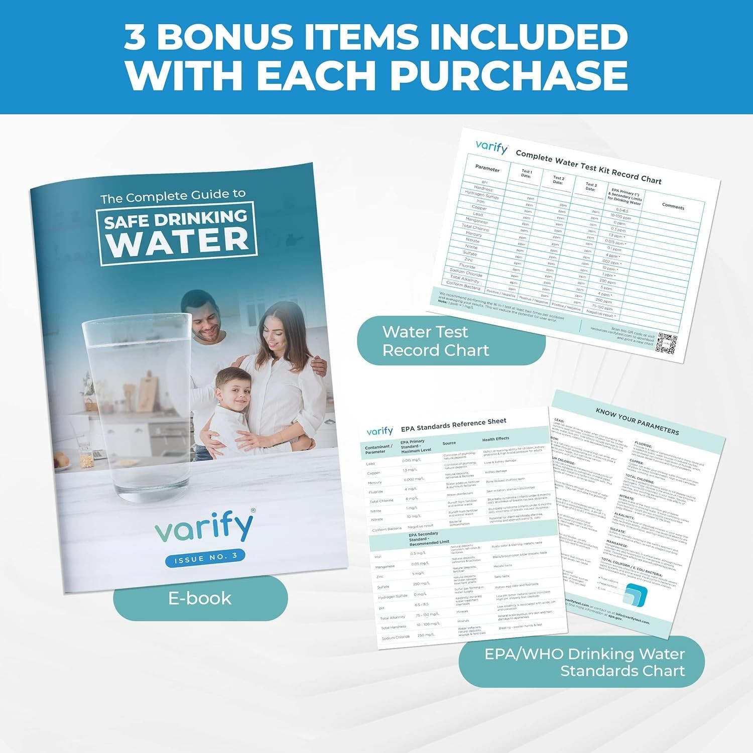 Comprehensive Water Kit - 100 Strips + 2 Bacteria Tests