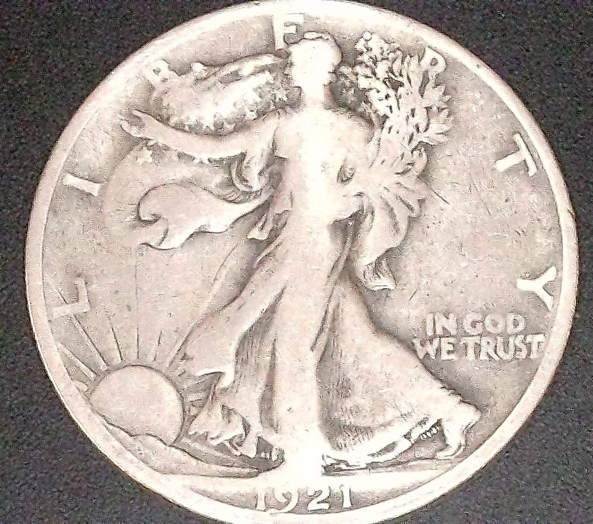 1921-s Walking Liberty Half in VG Condition