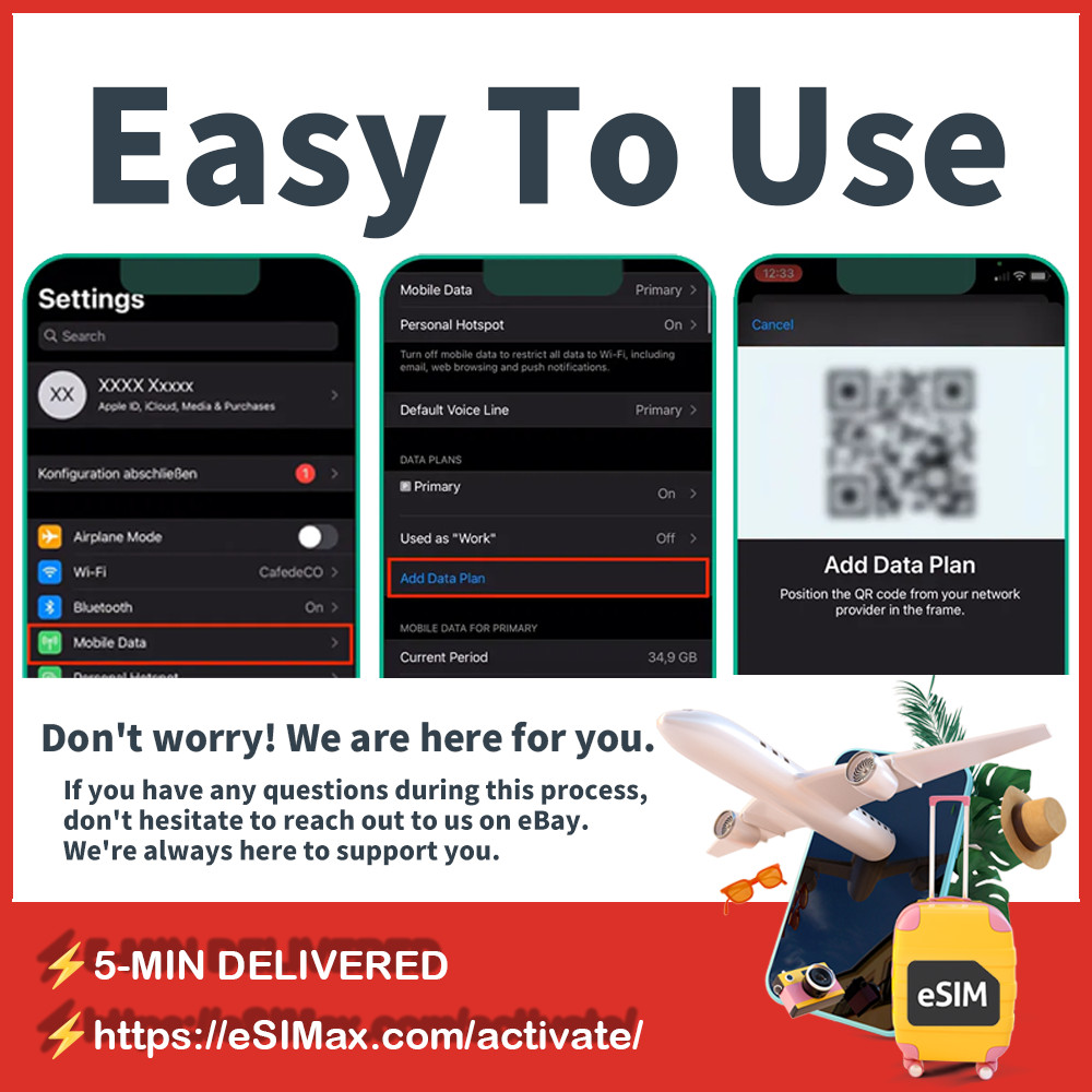 [eSIM] Algeria eSIM Data Travel trip esim card eSIM Data Roaming Argelia eSIM 🛜