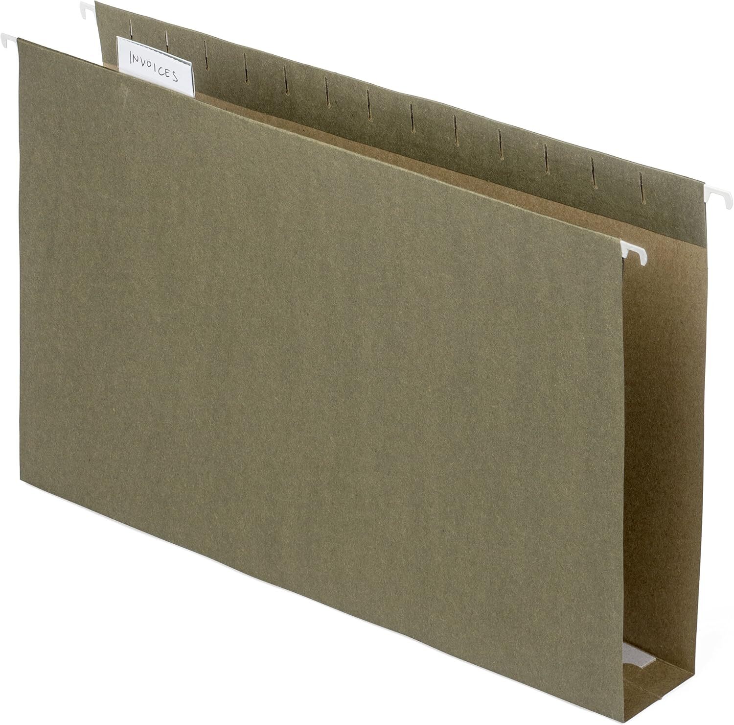 50 Extra Capacity Hanging File Folders Heavy Duty 2’’ Expansion Filing Folder...