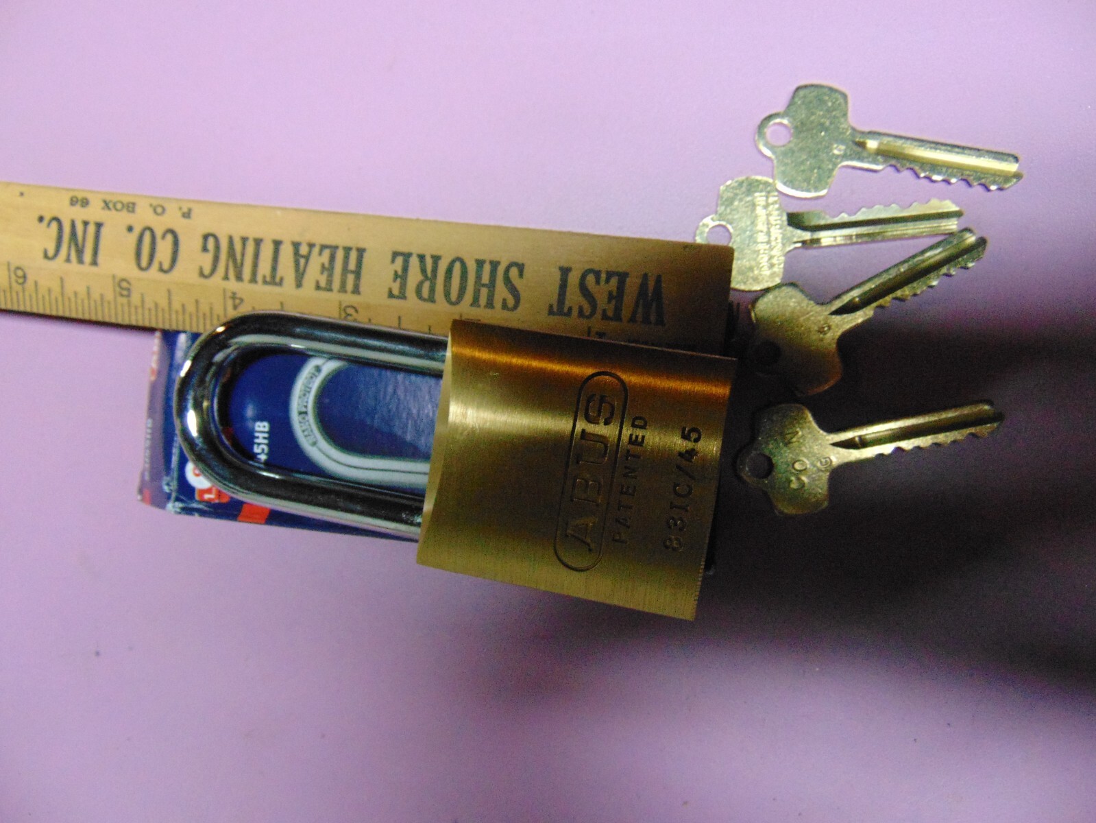 1 NEW ABUS IC BEST CYL. WITH G CORE AND 1 CORE AND 3 KEYS PADLOCK     LOCKSMITH