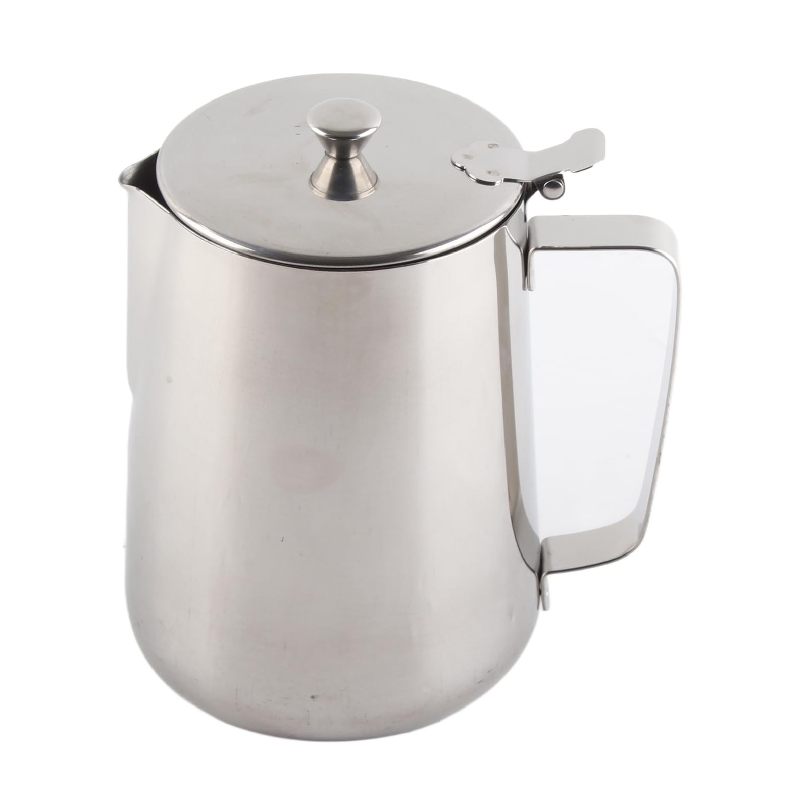 2000ml Milk Frothing Pitcher Stainless Steel Coffee Jug Lid Latte Art Cup