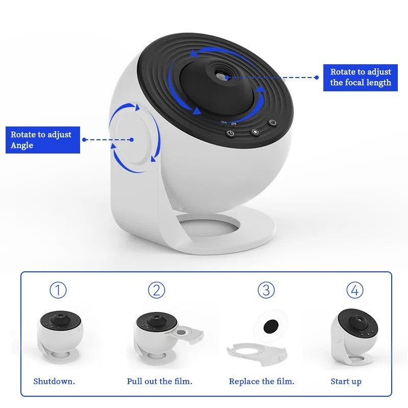 astronaut projector galaxy starry sky night light