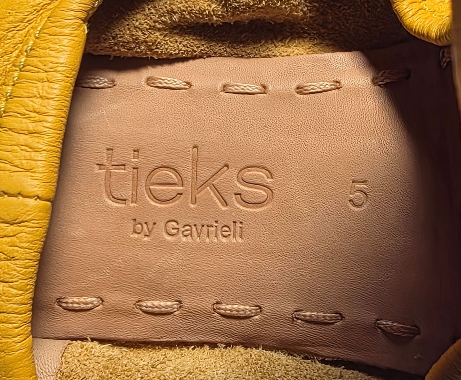 Women's - Tieks by Gavrieli Yellow Leather Flats, Size 5