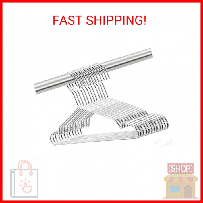 Seropy Coat Hangers Clothes 10 Pack Wire Hangers Heavy Duty Stainless Steel Hang