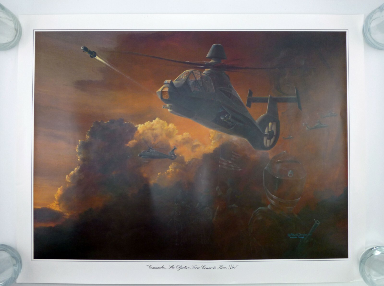 Comanche Helicopter War Time Poster 24” x 18 ½”