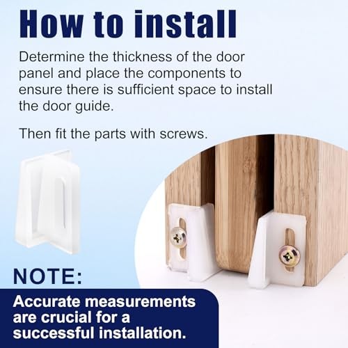 2 Pack Pocket Door Bottom Guide, Plastic Pocket Guide Sliding Door White