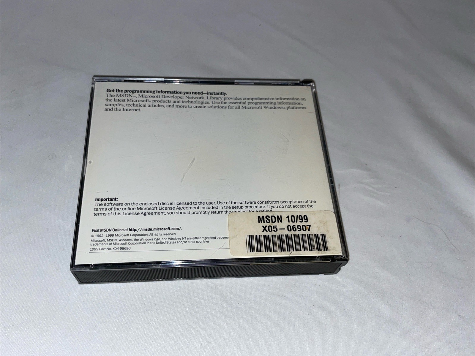 Microsoft msdn Library October 1999 ~ CD-ROM 3 Disc For Windows 98 NT