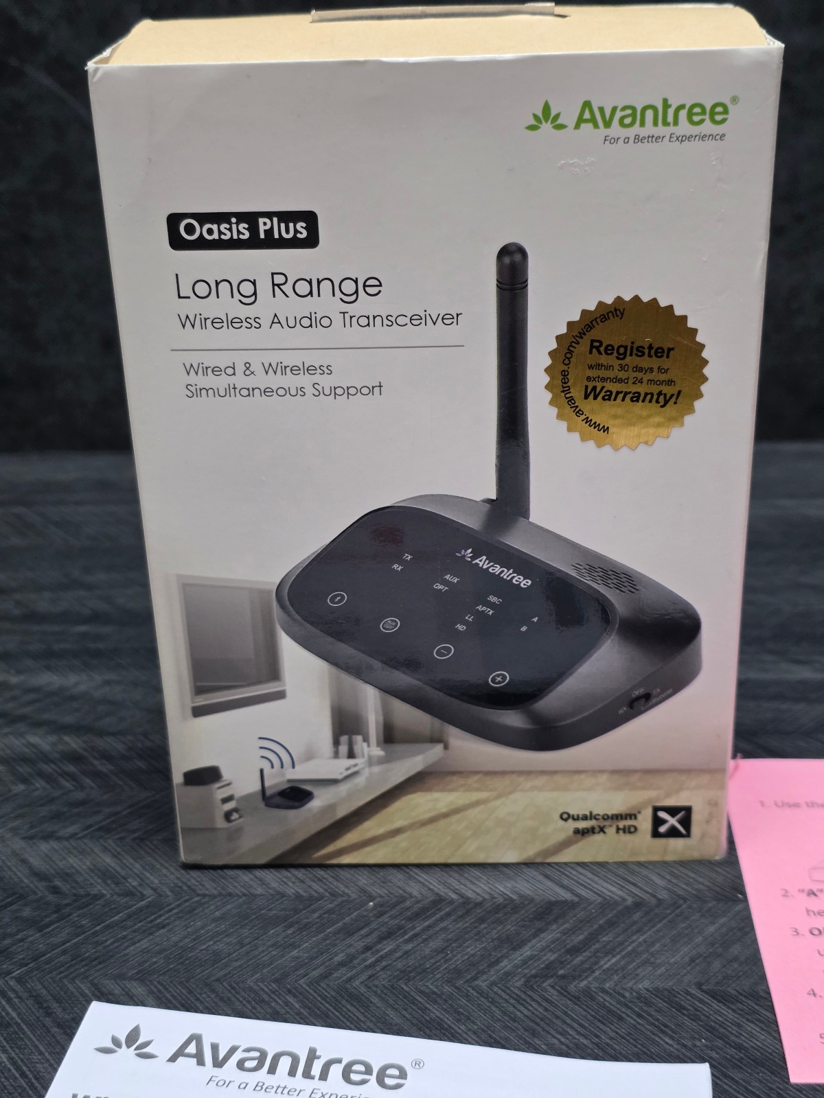 Avantree Oasis Plus Bluetooth Transmitter Receiver BTTC-500P Reciever Only