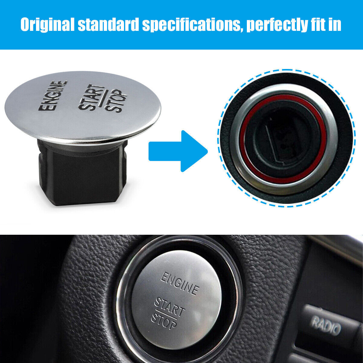 For Mercedes-Benz Push To Start Button Keyless Go Engine Start Stop Push Button