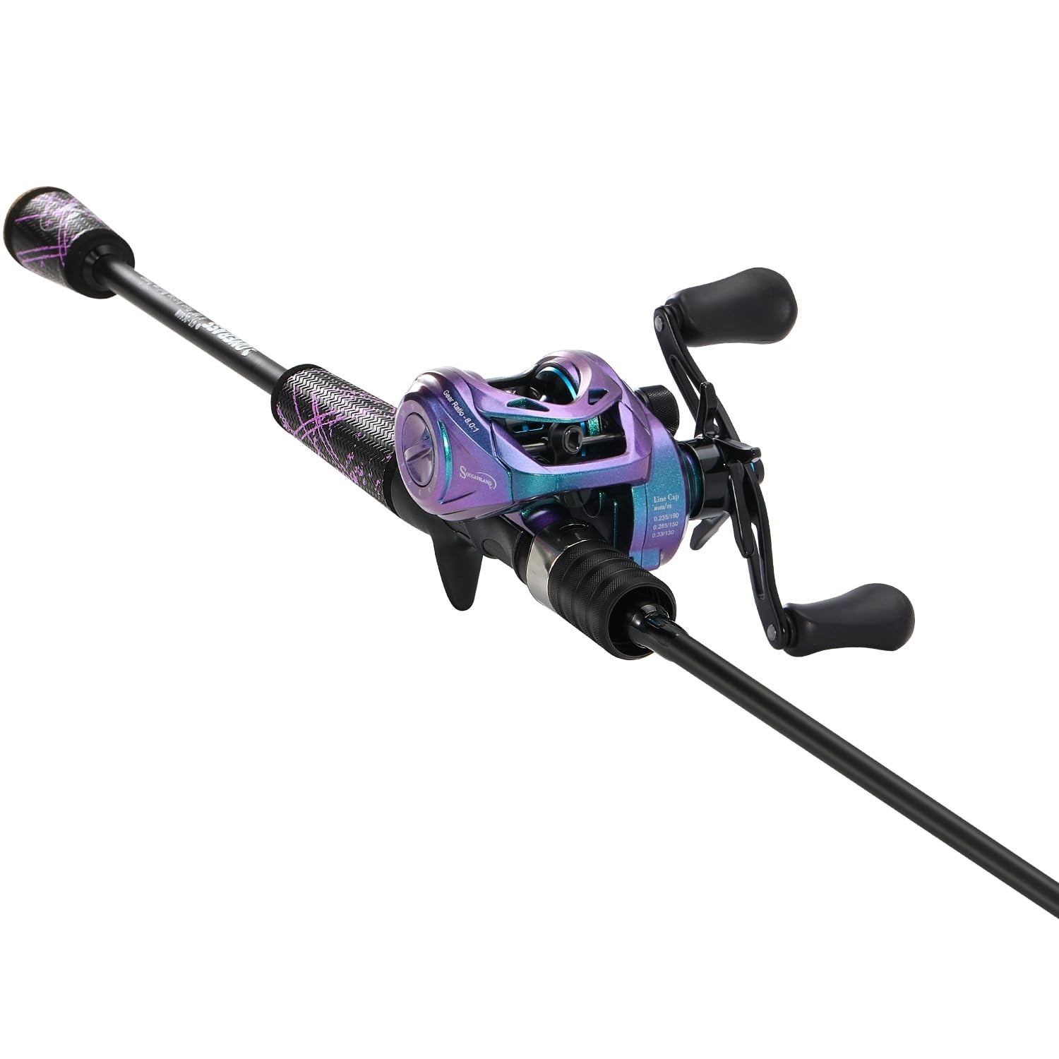 One Bass Fishing Rod Reel Combo, Colorful Fishing Reel, Spinning & Baitcastin...
