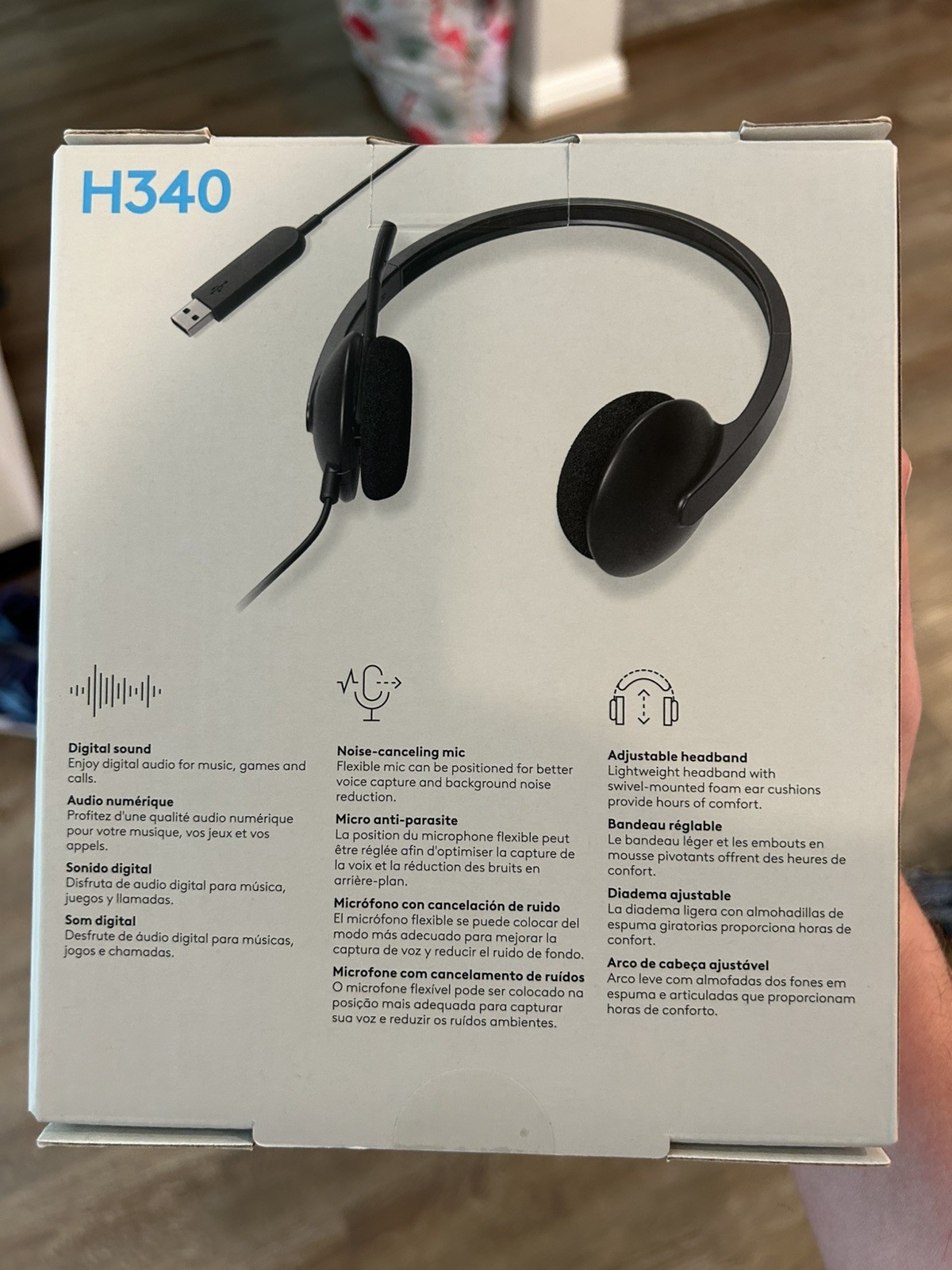 Logitech H340 USB (New in box) Computer Headset Noise Cancelling Mic