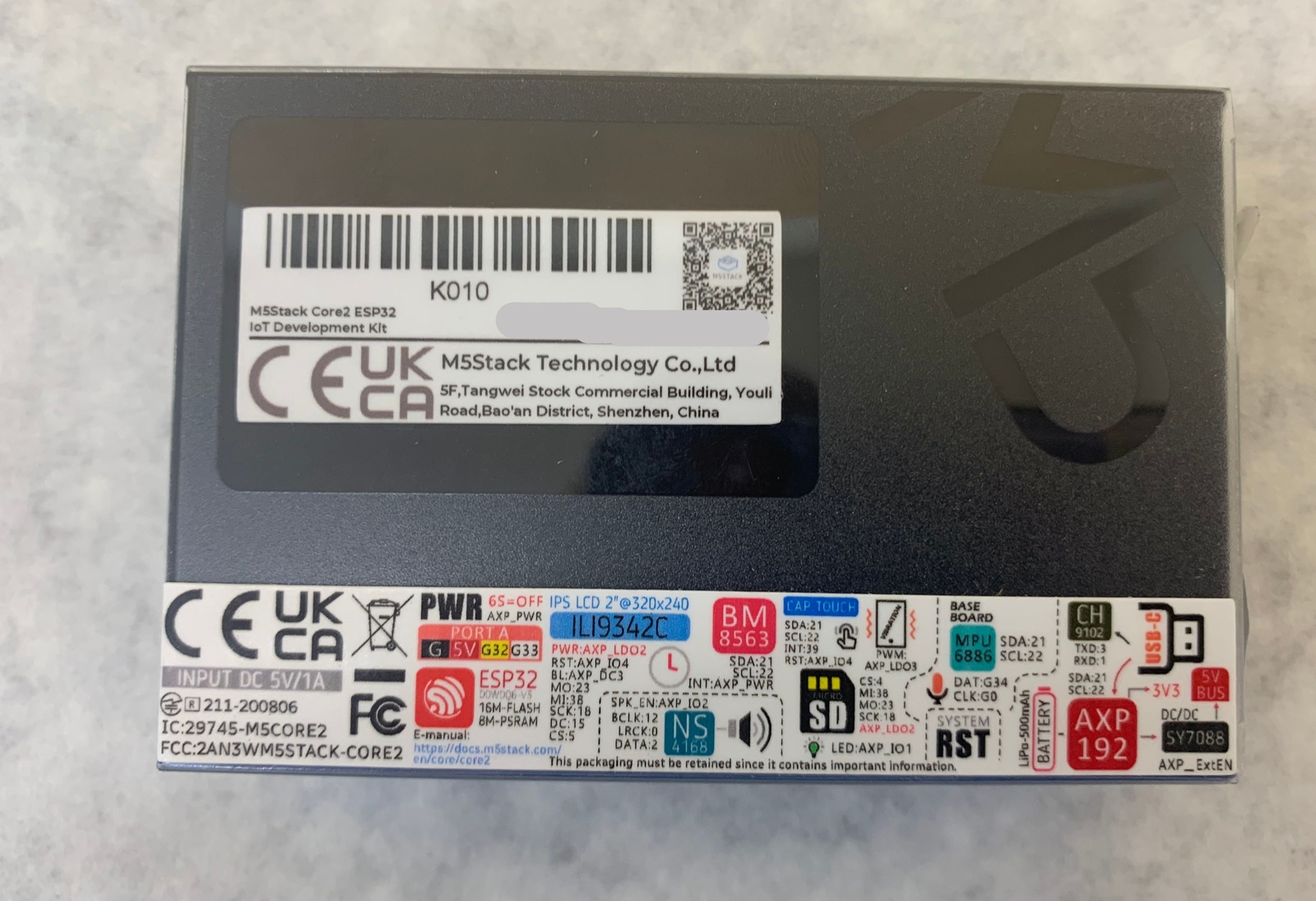 M5Stack Core2 ESP32 loT Development Kit (K010)