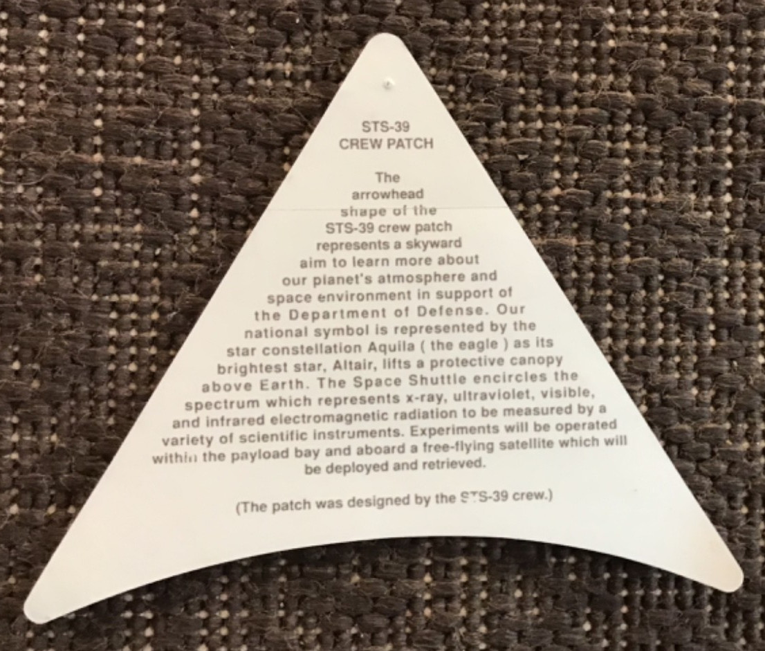 NASA SHUTTLE DISCOVERY STS-39 CREW PATCH SPACE DECAL STICKER 4"
