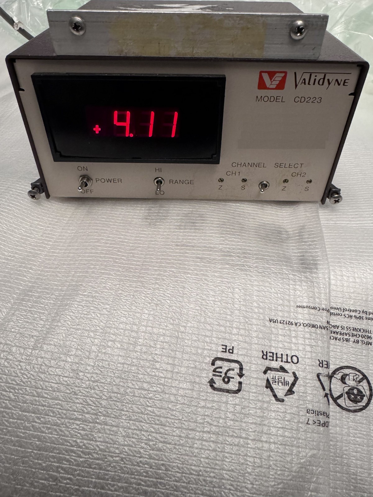 VALIDYNE MODEL CD223 TRANSDUCER - CD223 - R  120 VAC