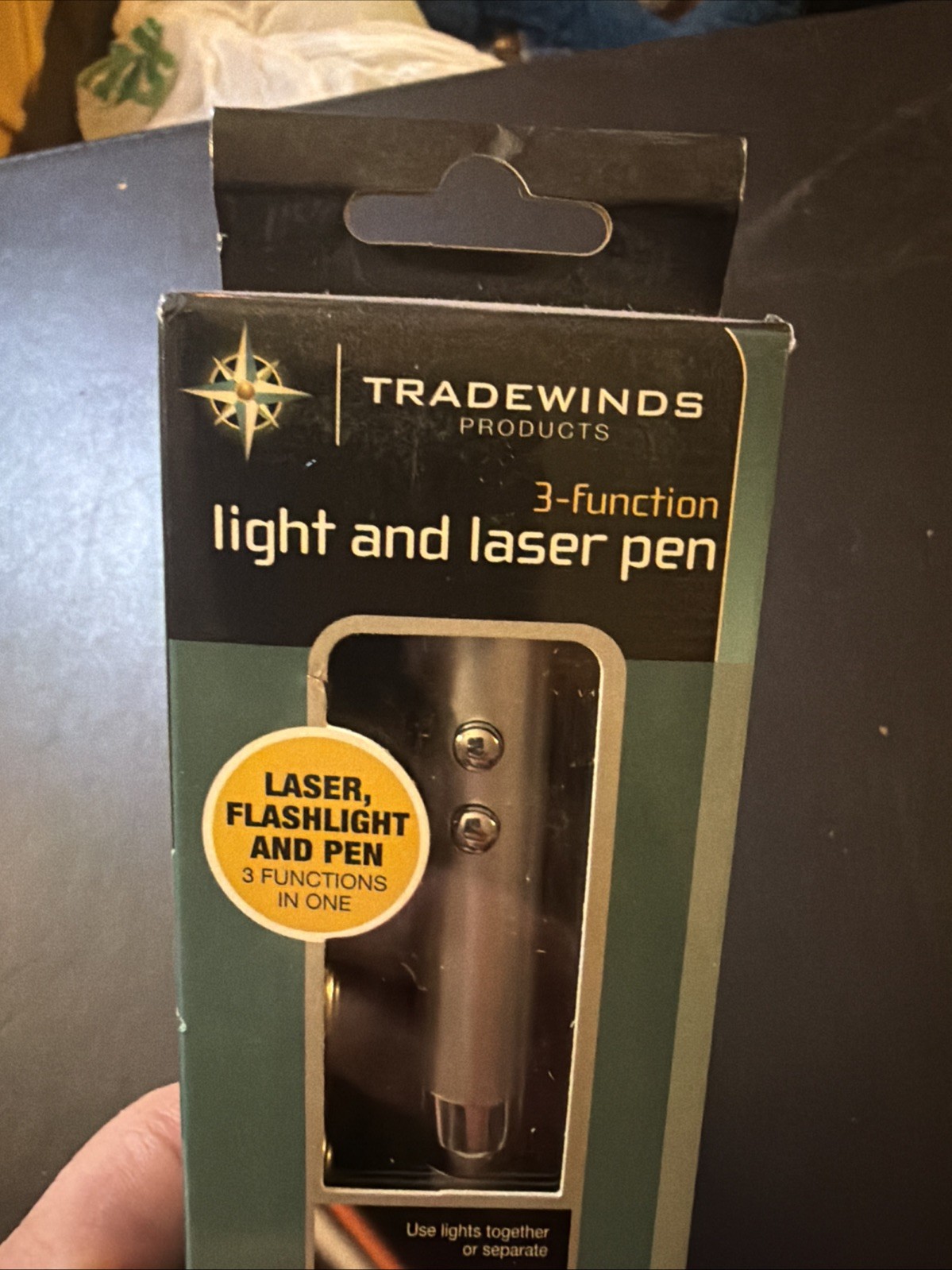 3-Function LED Flashlight Laser Pen Combo Home Office - Tradewinds Products