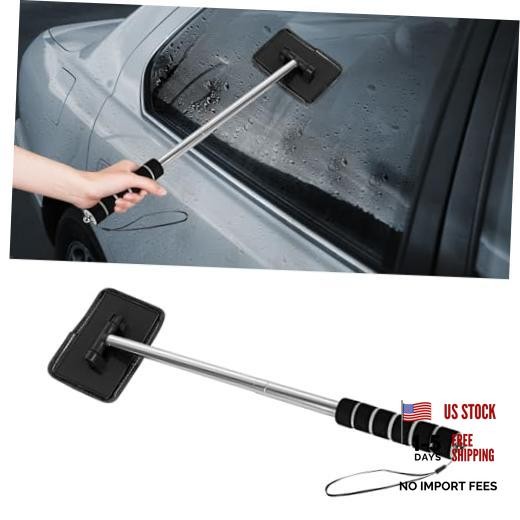 Black Windshield Cleaning Tool - Window Cleaner for Cars - Auto Glass