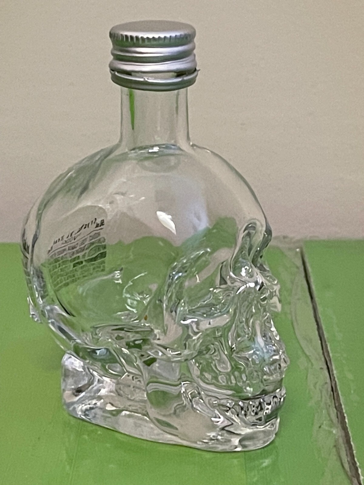 Dan Aykroyds Crystal Head Vodka 50ML Glass Skull Mini Empty Bottle With Cap