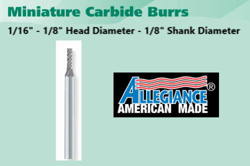 1/4x7/16 3 OAL 1/16 MINI.CAR.BURRS AL. AMERICAN ITEM NO. 2978092(FT)