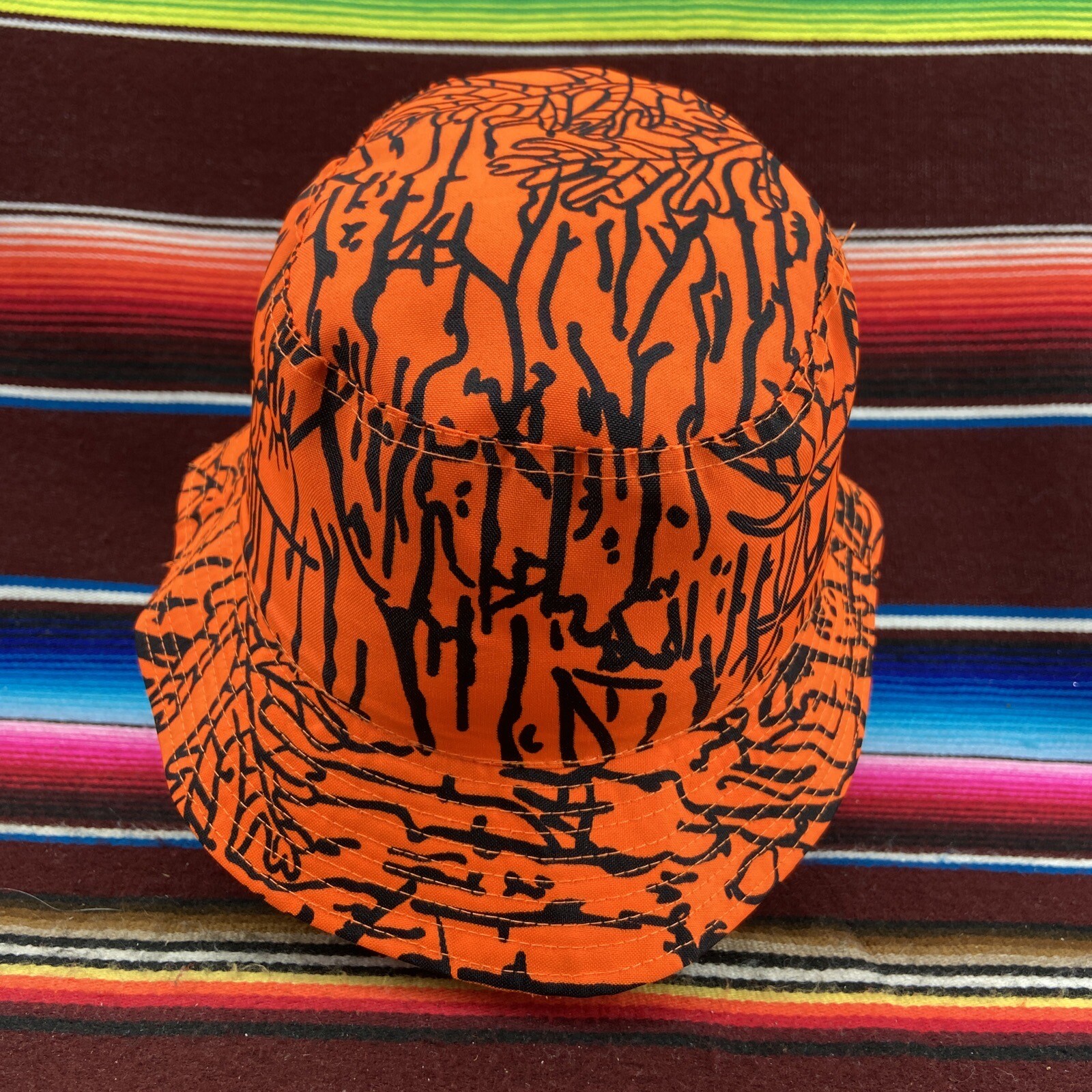 Master Sportsman Prestige Mens Bucket Hat Sz M 7 1/4 Blaze Orange Camo Hunting