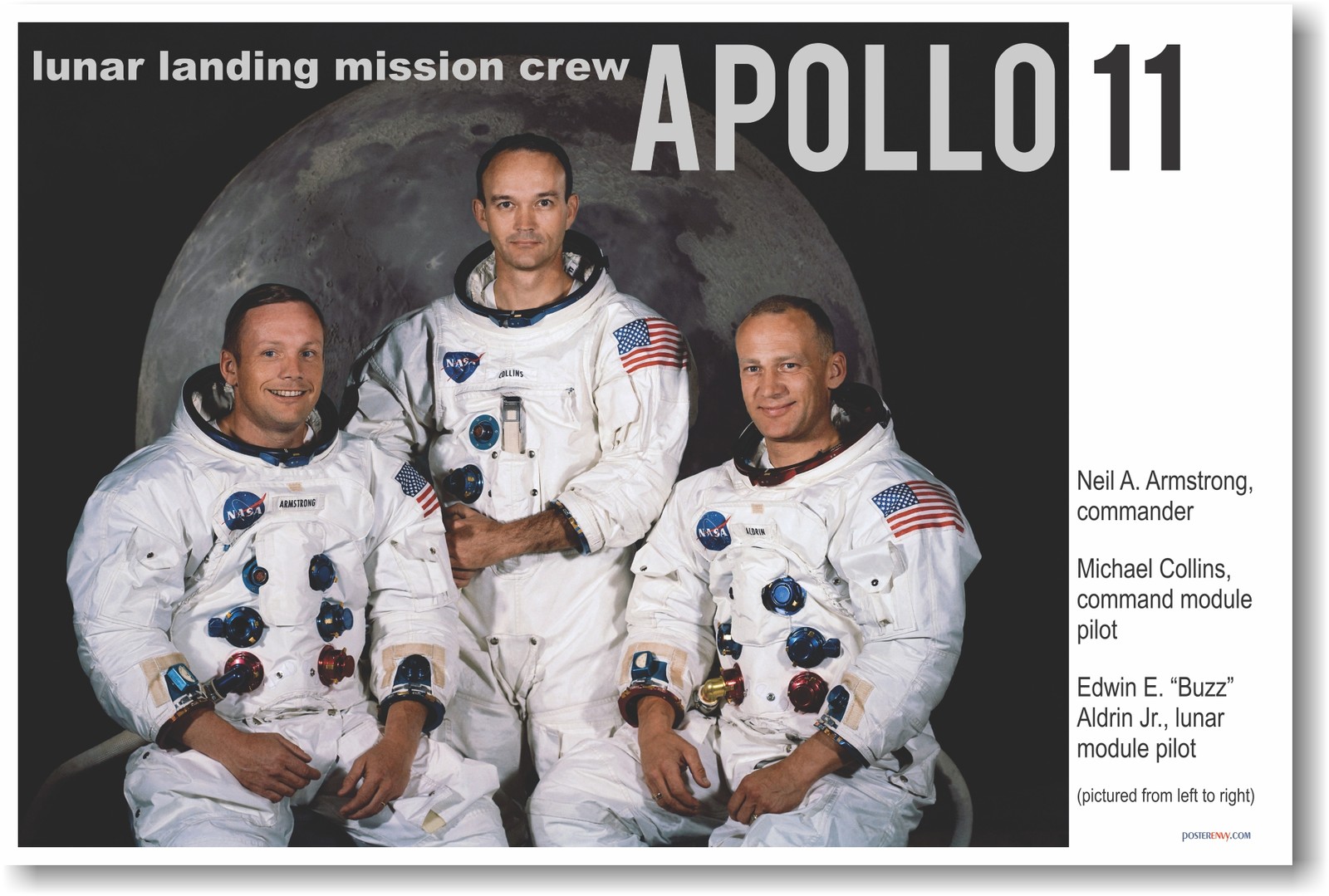 Apollo 11 Lunar Landing Crew - NEW Famous Person Moon Space Nasa POSTER