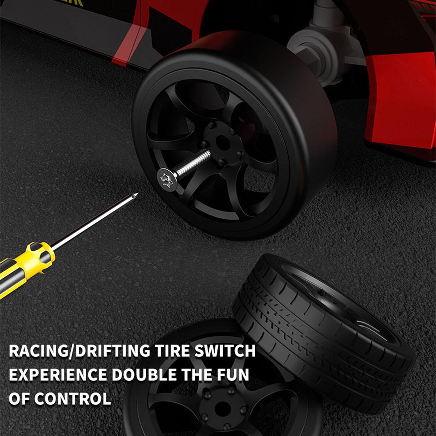 Plastic 1/18 RC Drift Car Q165 Drifting Racing Vehicle Light Transmitter Battery