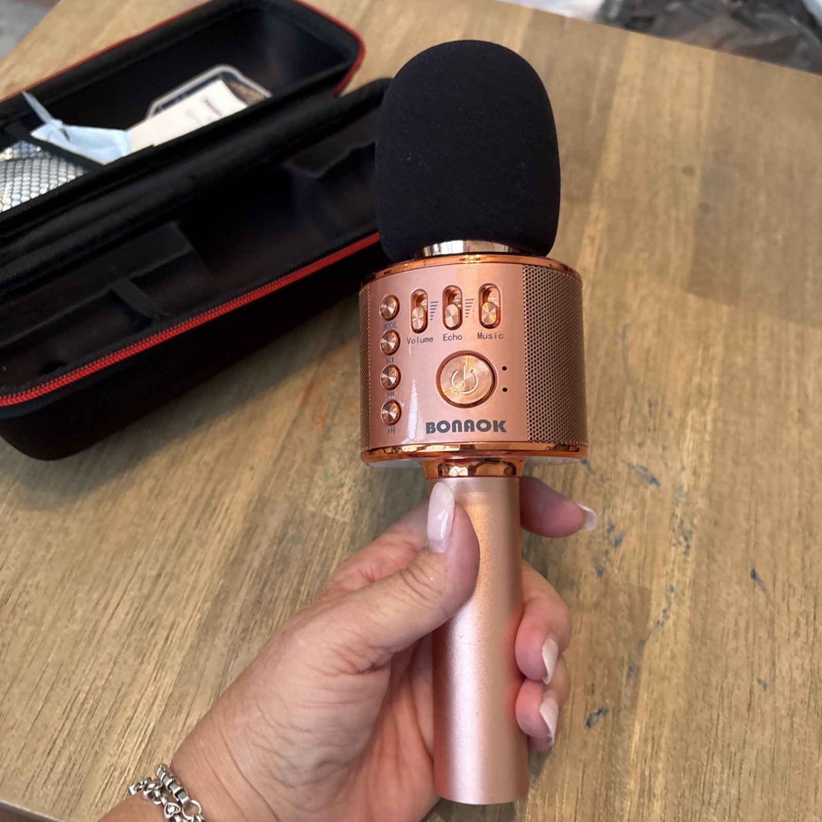 Bonnok Wireless Bluetooth Karaoke Microphone 3-in-1 Handheld Speaker