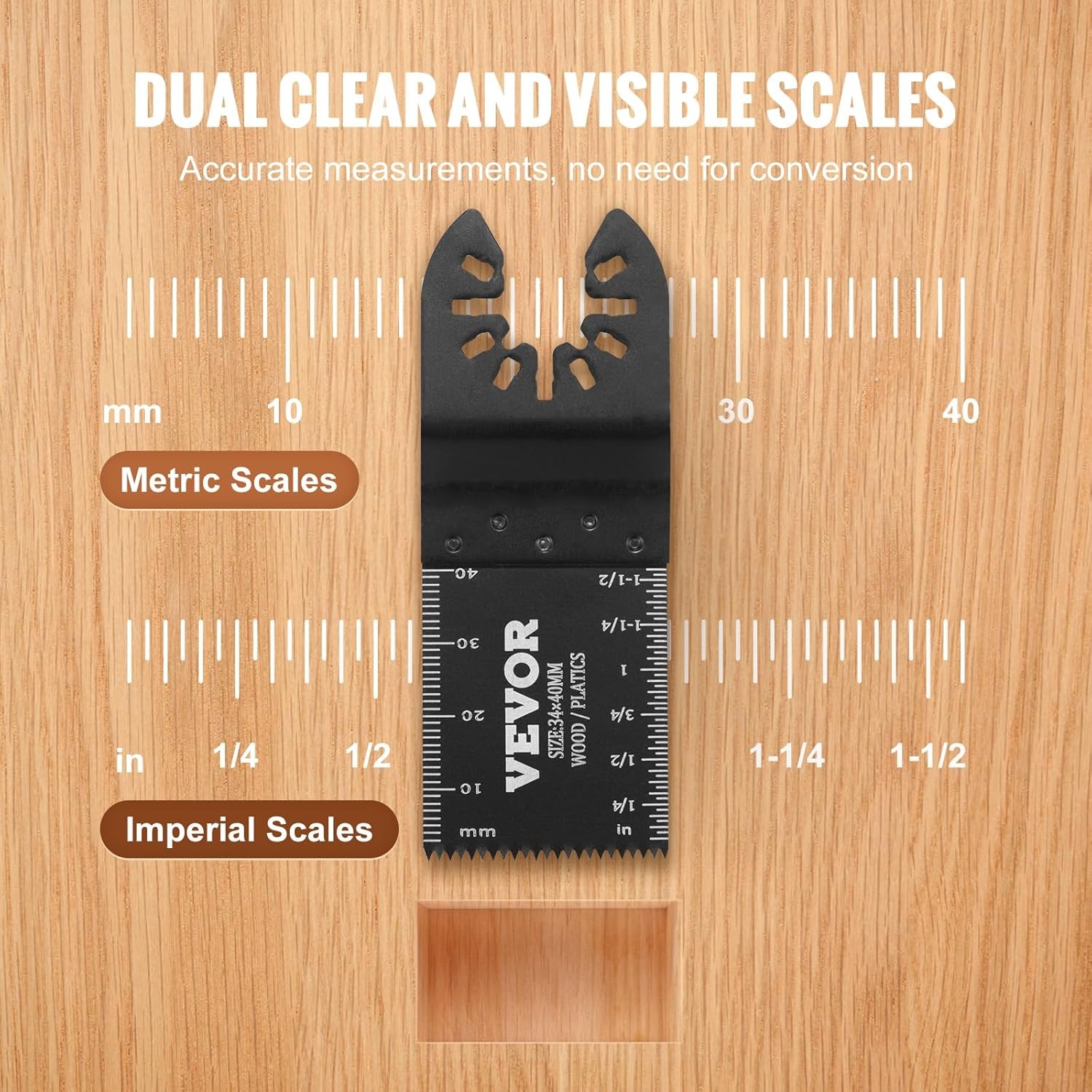 VEVOR 50PCS Oscillating Saw Blades, Universal Quick Release Black